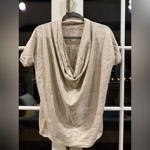 Anthropology slouchy neck short sleeve sweater